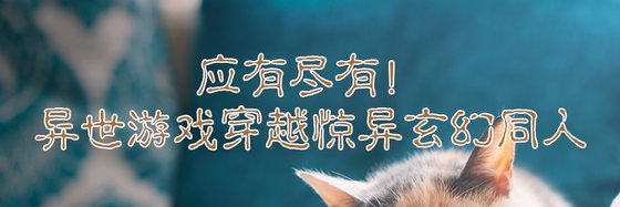 應有盡有！異世遊戲穿越驚異玄幻同人
